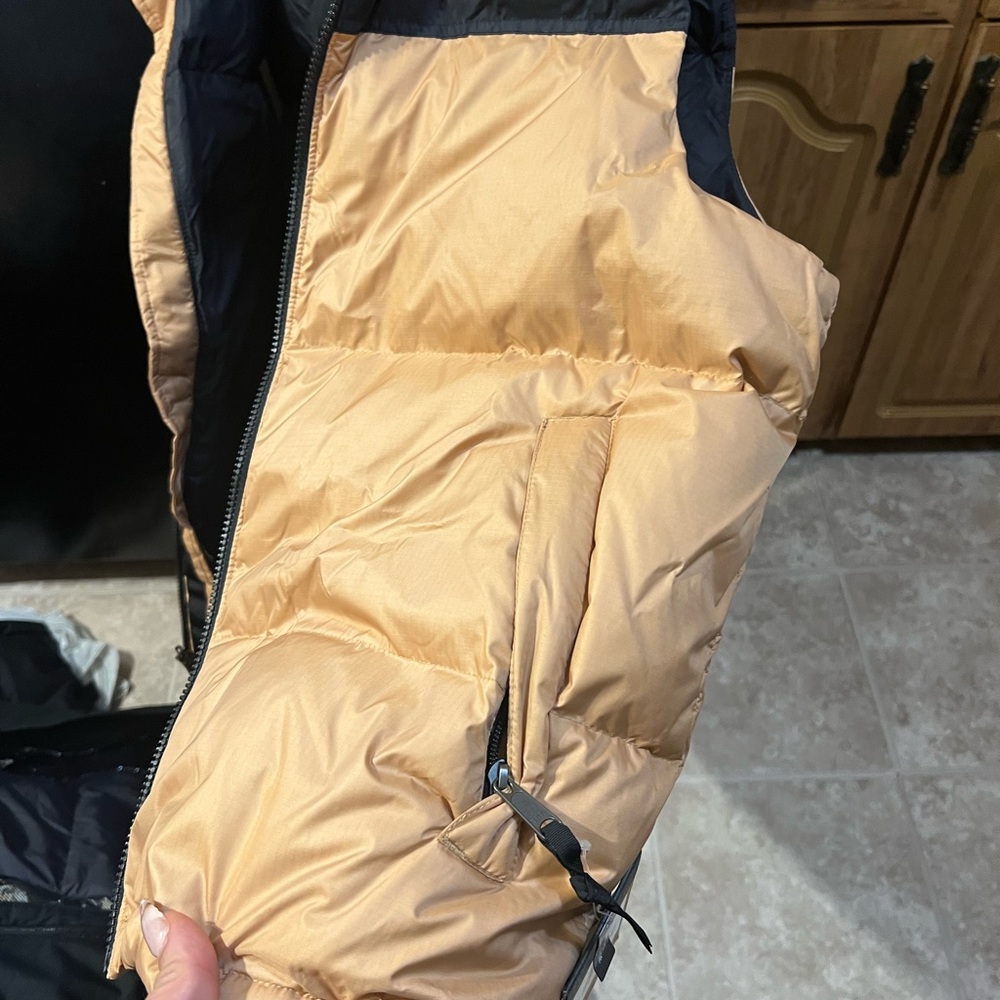 The North Face Tan and Black Vest/ 700